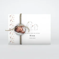 Faire-part Naissance Animaux^Planet cards Petit Lapin et Liberty