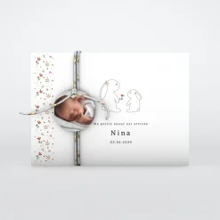Faire-part Naissance Animaux^Planet cards Petit Lapin et Liberty
