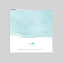 Faire-part Naissance Animaux | Créations En Collaboration^Planet cards Petit Océan à l'Aquarelle Turquoise