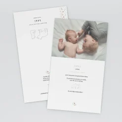 Faire-part Naissance Animaux^Planet cards Petit Ours et Liberty