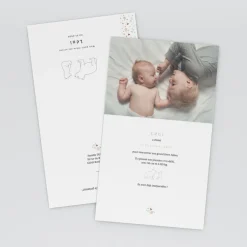 Faire-part Naissance Animaux^Planet cards Petit Ours et Liberty