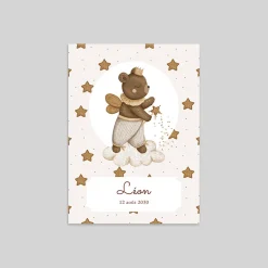 Faire-part Naissance Animaux | Faire-part Naissance Garçon^Planet cards Petit Ours et étoiles