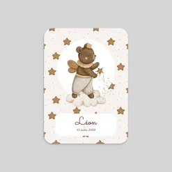 Faire-part Naissance Animaux | Faire-part Naissance Garçon^Planet cards Petit Ours et étoiles