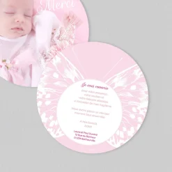 Carte Remerciement Baptême Animaux | Carte Remerciement Baptême Fille^Planet cards Petit papillon