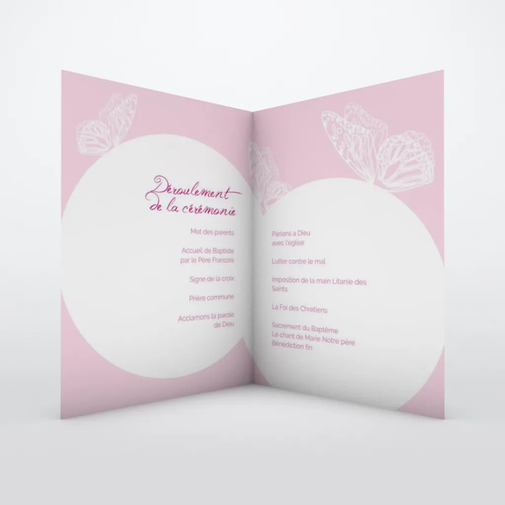 Livret De Baptême^Planet cards Petit papillon