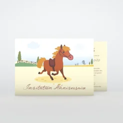 Carte Invitation Anniversaire Enfant Animaux^Planet cards Petit Poney