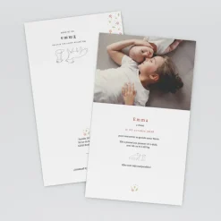 Faire-part Naissance Animaux^Planet cards Petit Renard et Liberty