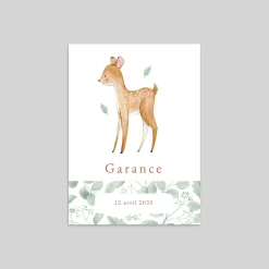 Faire-part Naissance Animaux | Faire-part Naissance Fille^Planet cards Petite Biche