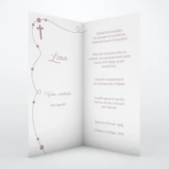 Menu Baptême^Planet cards Petite Croix