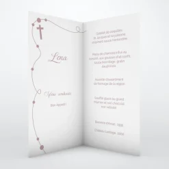 Menu Baptême^Planet cards Petite Croix