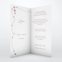Menu Baptême^Planet cards Petite Croix