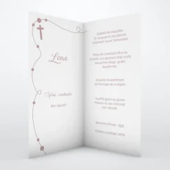 Menu Baptême^Planet cards Petite Croix