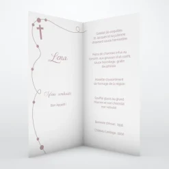 Menu Baptême^Planet cards Petite Croix