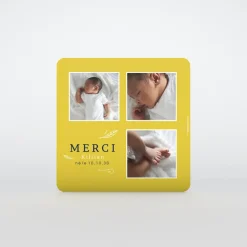 Carte Remerciement Naissance Magnet^Planet cards Petite Feuille