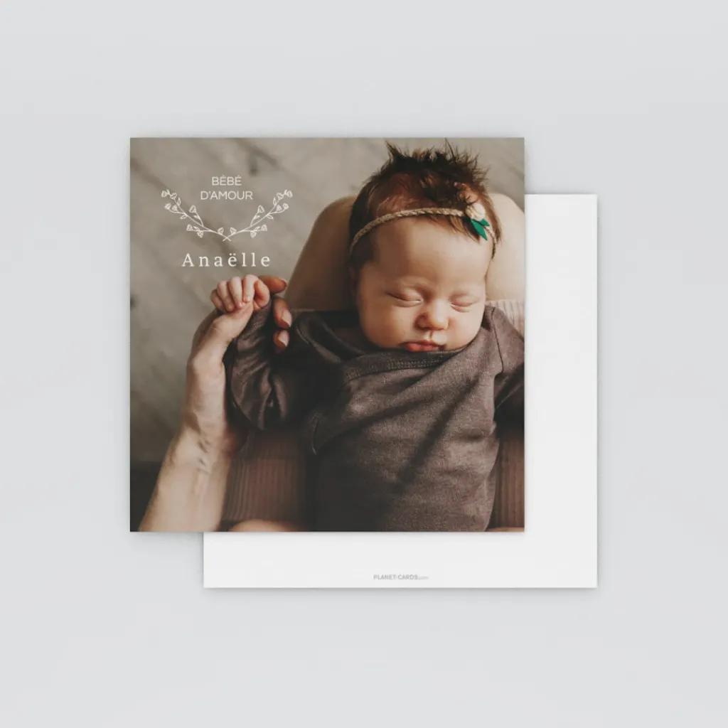 Faire-part Naissance Fille^Planet cards Petite Fleur