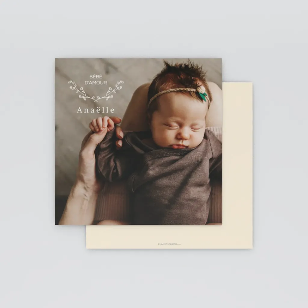 Faire-part Naissance Fille^Planet cards Petite Fleur