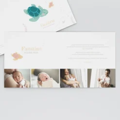 Faire-part Naissance Animaux | Faire-part Naissance Fille^Planet cards Petite Tortue Fille
