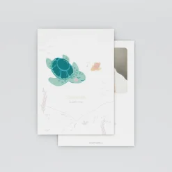 Faire-part Naissance Animaux | Faire-part Naissance Fille^Planet cards Petite Tortue Fille