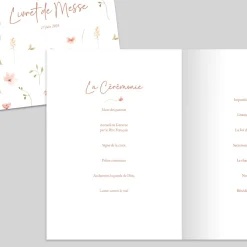 Livret De Baptême^Planet cards Petites fleurs champêtres
