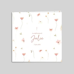 Faire-part Confirmation^Planet cards Petites fleurs douces