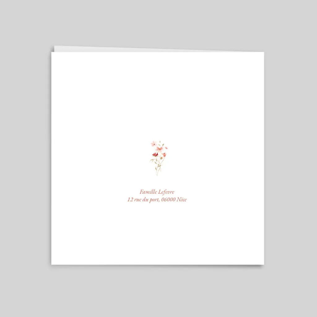 Faire-part Confirmation^Planet cards Petites fleurs douces
