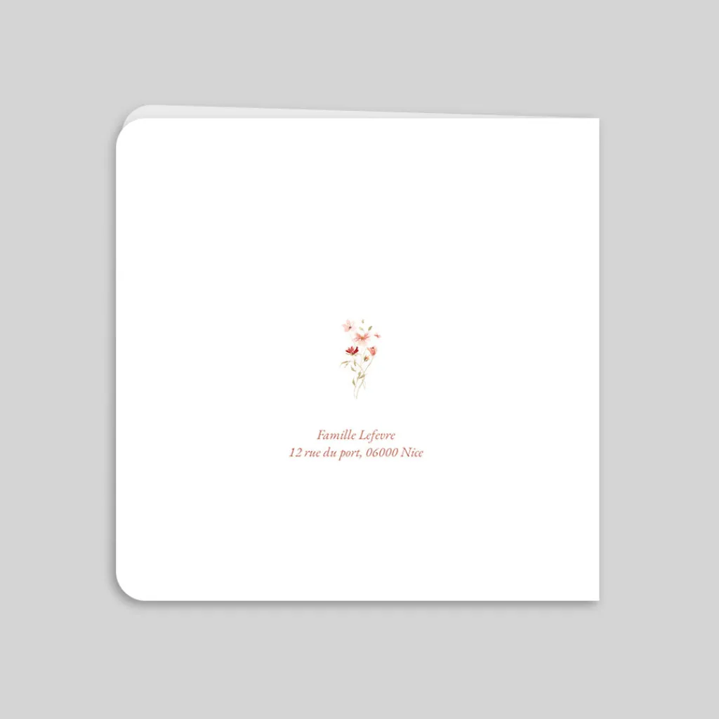 Faire-part Confirmation^Planet cards Petites fleurs douces