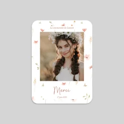 Carte Remerciement Communion^Planet cards Petites fleurs d'été