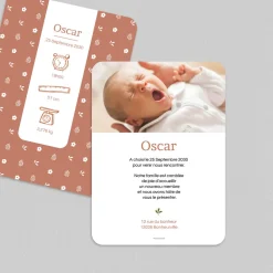 Faire-part Naissance Fille | Faire-part Naissance Garçon^Planet cards Petites infos et liberty d'automne