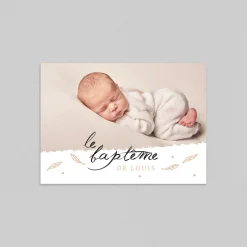 Faire-part Baptême Civil | Gamme Complète^Planet cards Petites Plumes Et Pois