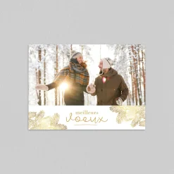 Carte De Vœux Nature | Carte De Vœux Photo^Planet cards Petits Sapins Dorés