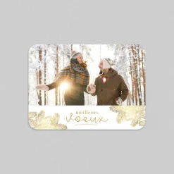 Carte De Vœux Nature | Carte De Vœux Photo^Planet cards Petits Sapins Dorés