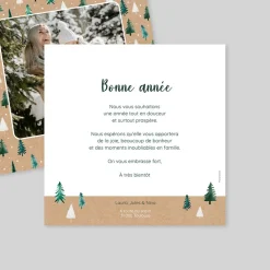 Carte De Vœux Nature^Planet cards Petits Sapins et Kraft