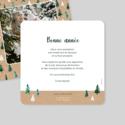 Carte De Vœux Nature^Planet cards Petits Sapins et Kraft