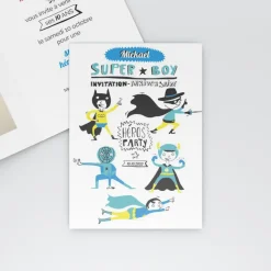 Carte Invitation Anniversaire Enfant Garçon^Planet cards Petits Super-héros