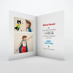Carte Invitation Anniversaire Enfant Garçon^Planet cards Petits Super-héros