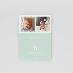 Faire-part Baptême Garçon^Planet cards Petits Vêtements Étendus