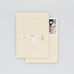 Faire-part Baptême Garçon^Planet cards Petits Vêtements Étendus