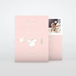 Faire-part Baptême Garçon^Planet cards Petits Vêtements Étendus
