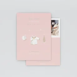 Faire-part Baptême Garçon^Planet cards Petits Vêtements Étendus