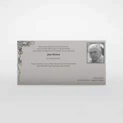 Carte Remerciement Décès^Planet cards Photo et arabesques