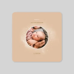 Carte Remerciement Naissance Fille^Planet cards Photo et Cosmos Fille