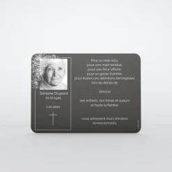 Carte Remerciement Décès^Planet cards Photo et feuillage