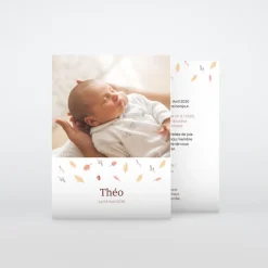 Faire-part Naissance Garçon^Planet cards Photo et liberty d'automne