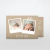 Faire-part Naissance Garçon^Planet cards Photo Vintage sur Kraft