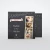 Carte Remerciement Mariage Originale^Planet cards Photomaton et lampions sur ardoise