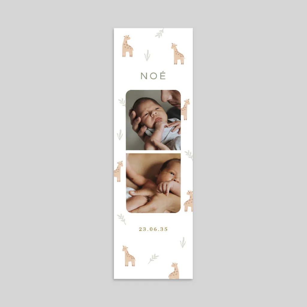 Faire-part Naissance Animaux | Faire-part Naissance Original^Planet cards Photomaton et Petites Girafes