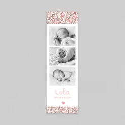 Faire-part Naissance Marque-page | Faire-part Naissance Fille^Planet cards Photomaton liberty