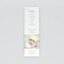 Carte Remerciement Naissance Classique^Planet cards Photos bébé et étoiles