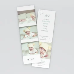 Faire-part Naissance Marque-page | Faire-part Naissance Garçon^Planet cards Photos bébé et étoiles