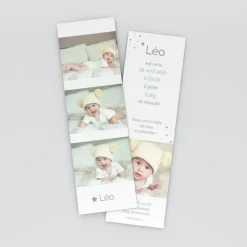 Faire-part Naissance Marque-page | Faire-part Naissance Garçon^Planet cards Photos bébé et étoiles
